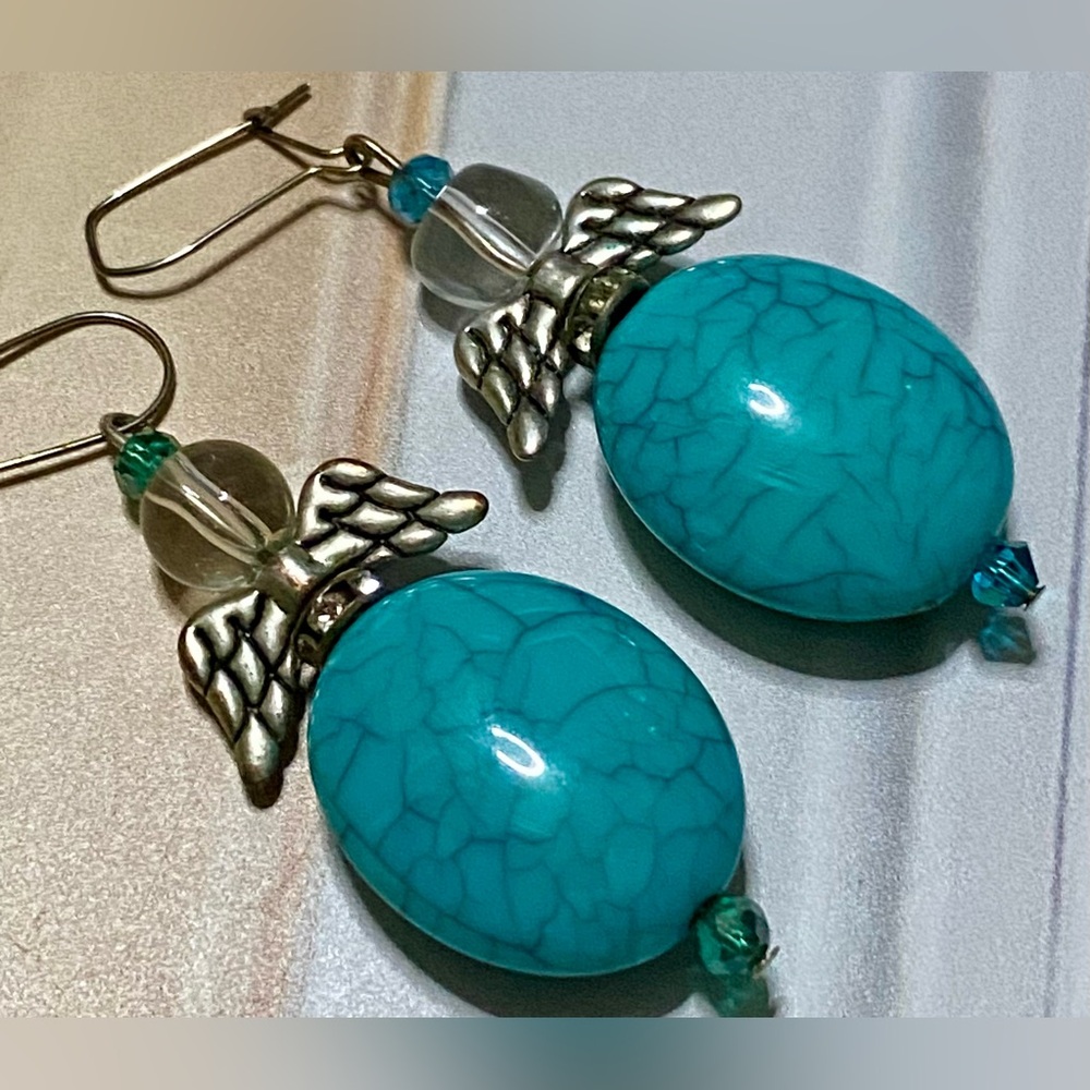 🌸Turquoise Angel Wing Earrings🌸